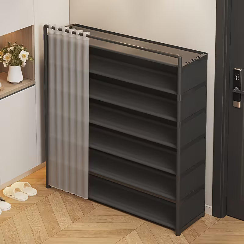 1 Set - Dustproof Transparent Retail Shoe Display Cabinet, Foldable,
