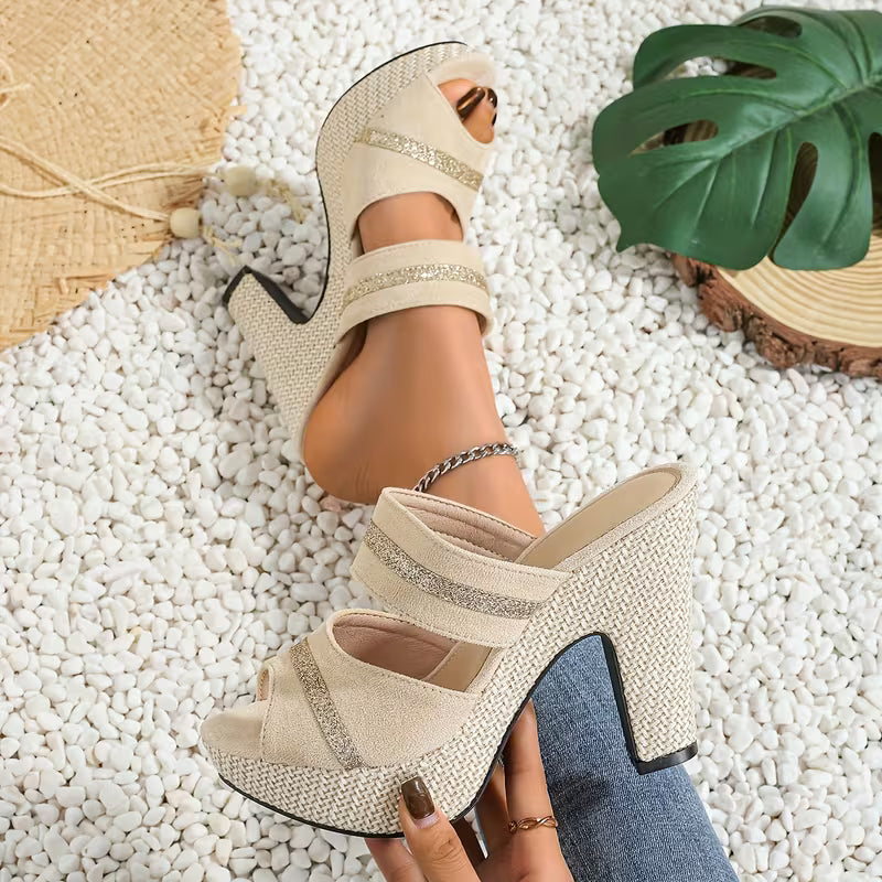 Women'S Casual And Comfortable High-Heeled Sandals