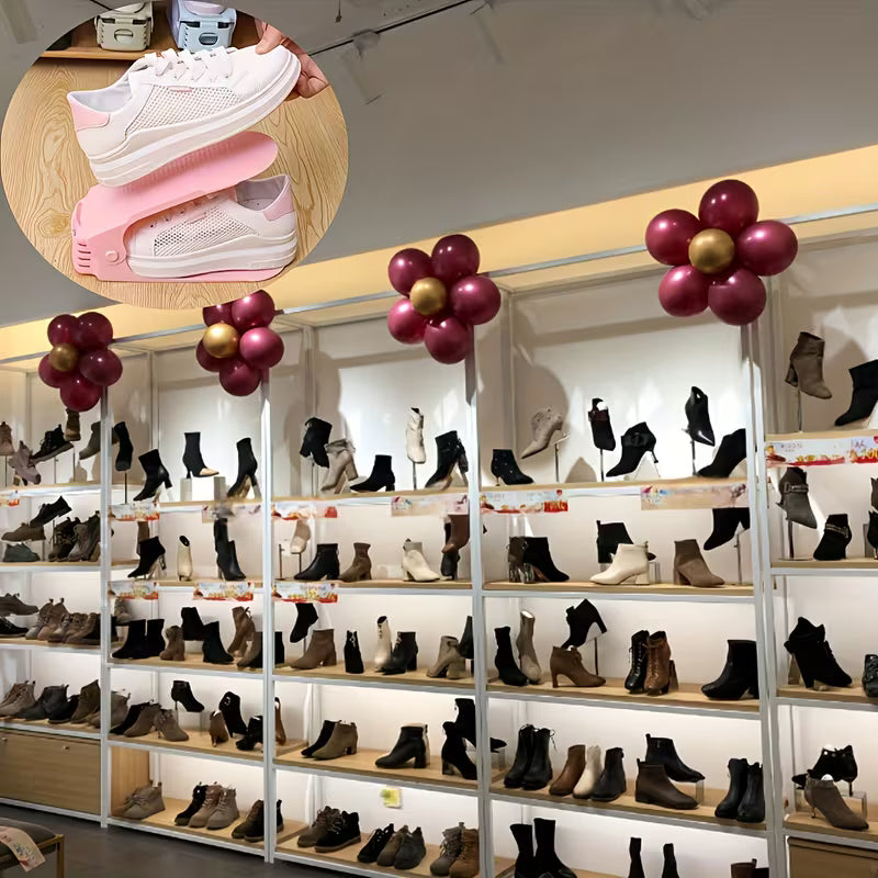 Adjustable Plastic Shoe Rack - High-Quality Space-Saving