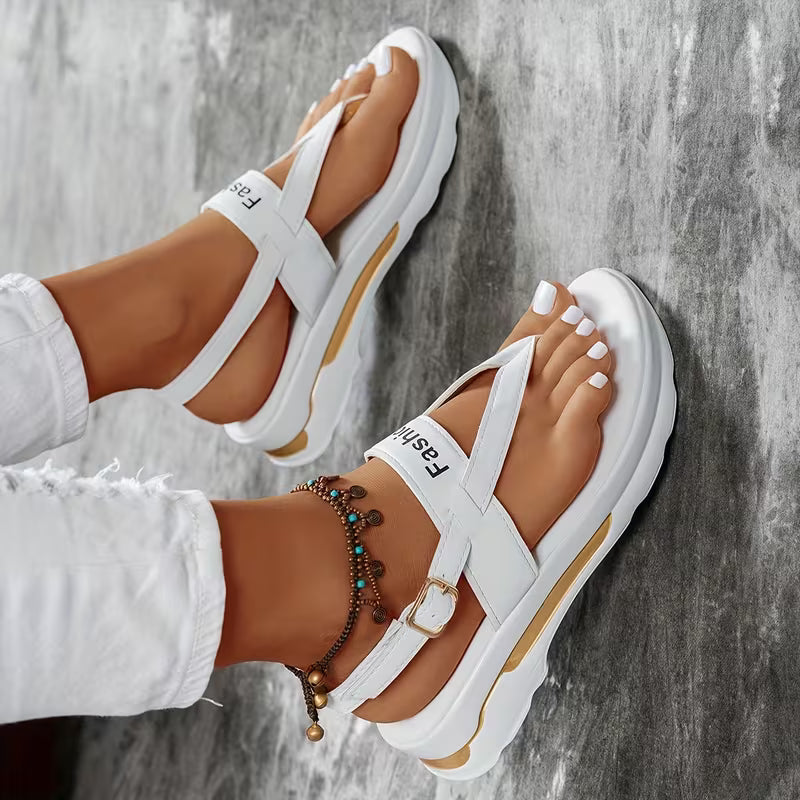 Summer Women'S Easy Solid Color Wedge Sandals