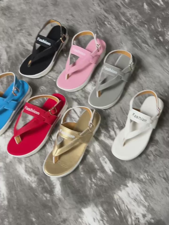 Summer Women'S Easy Solid Color Wedge Sandals