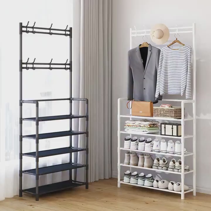 Multifunctional Metal 5 layer Shoe and Hat Storage Rack